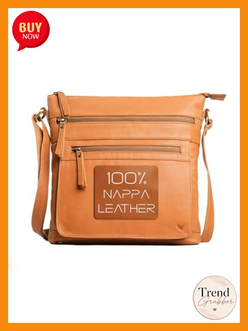 Leather Crossbody Bags for Women - Small Handbag with Large Capacity & Many